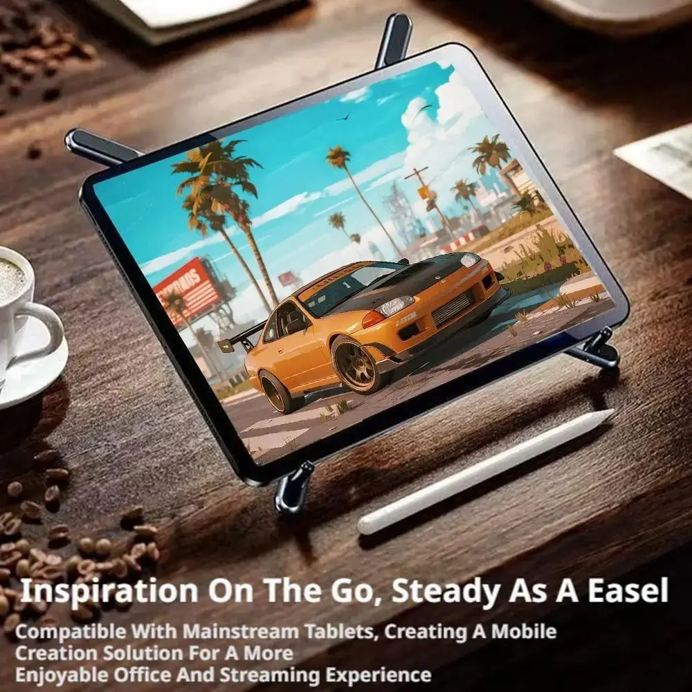 

Premium Aluminum Alloy Magnetic Phone Stand Hollow Out Design Good Air Circulation Aluminum Alloy Stand Foldable Design