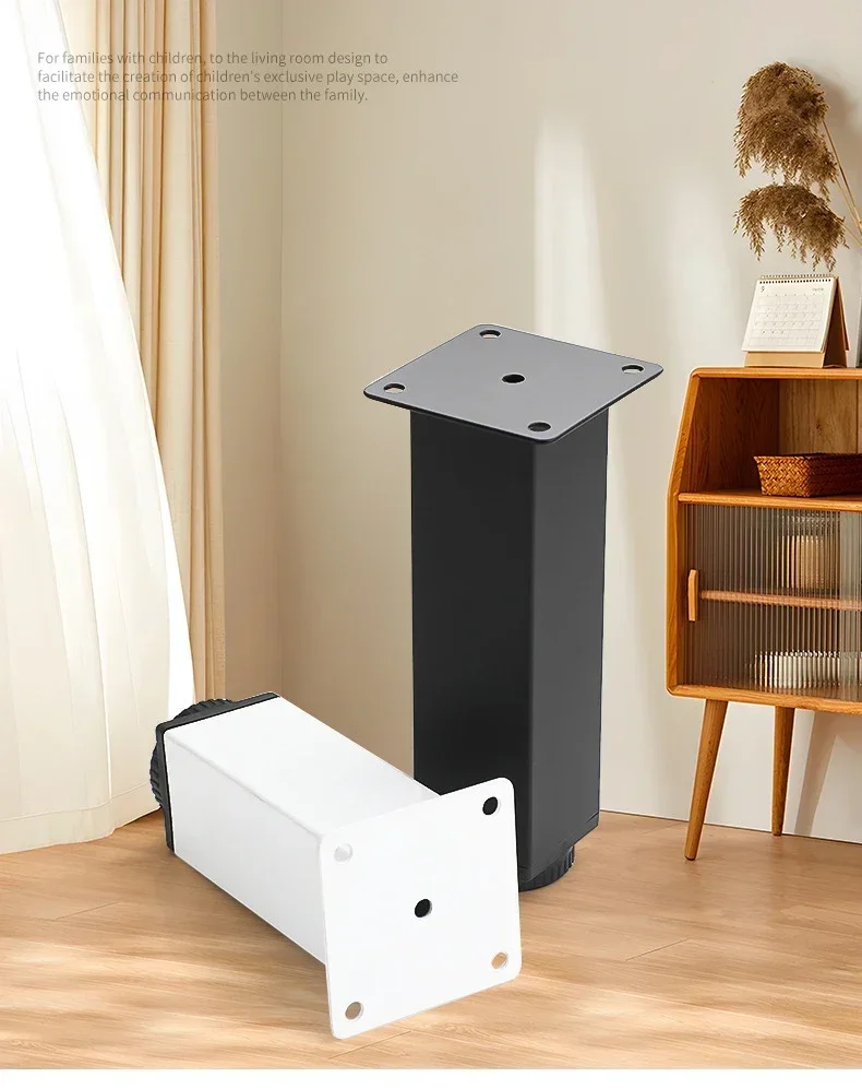 Pies de gabinete de aleación de aluminio, patas de soporte para muebles ajustables en altura, mesa con rodamiento, sillas, cama, sofá, pies de nivel cuadrado