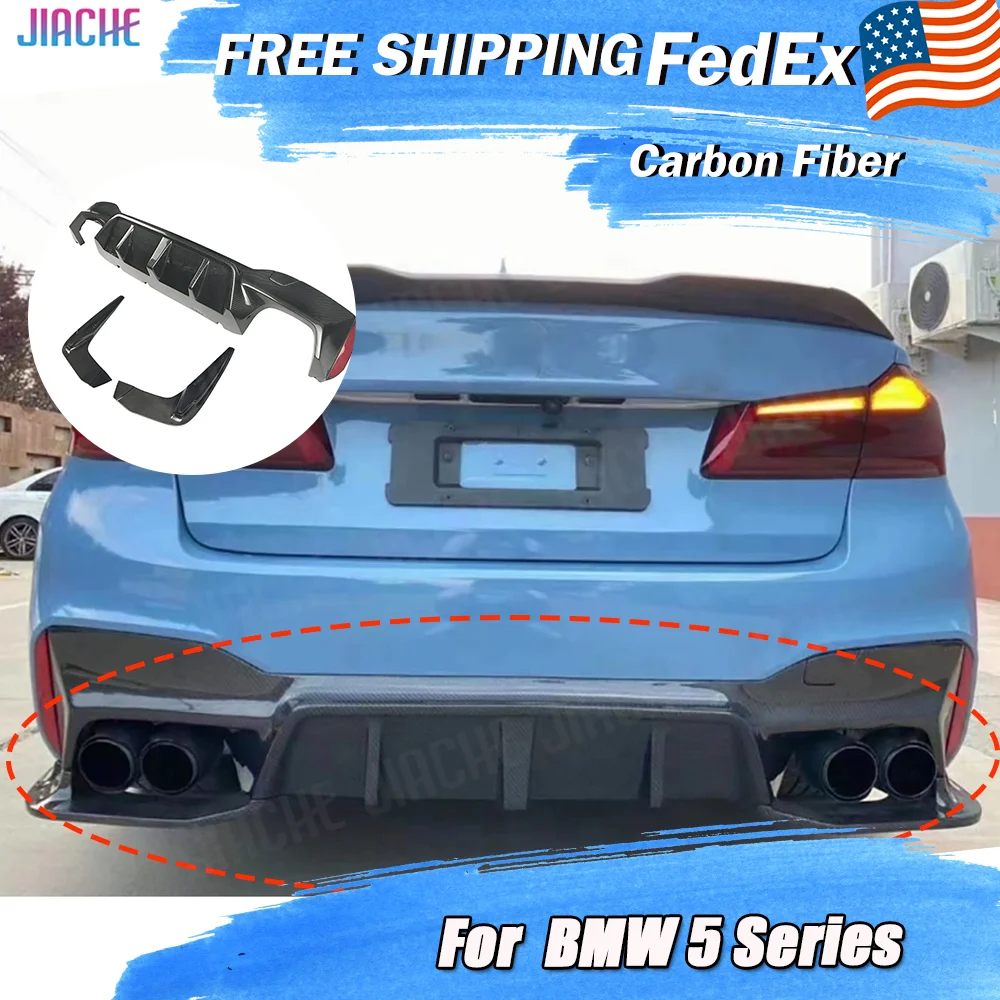 

Задний бампер из углеродного волокна, диффузор, спойлер для BMW 5 серии F90 M5, 4-дверный седан, 2017-2022, защита заднего бампера
