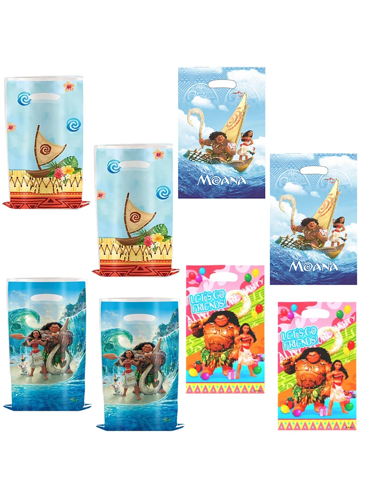 Sac cadeau de fête à thème Moana, sac à bonbons princesse Moana, cadeau de fête pour enfants, sac à butin, fournitures de fête d'anniversaire pour enfants filles