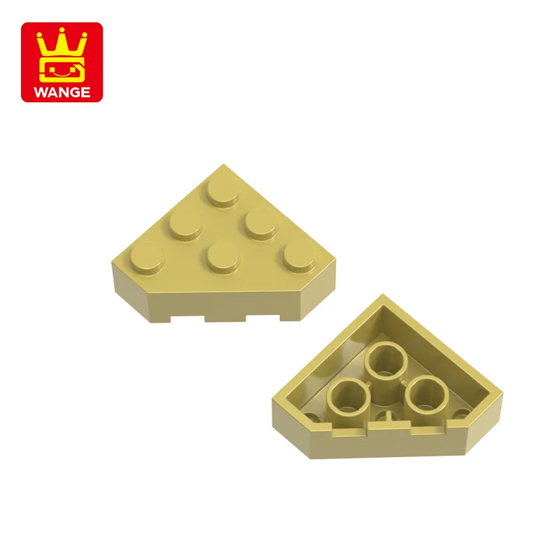 Wange48Pcs/ล็อต30505 3x3ลิ่ม chamfer 6หลุมในแต่ละด้านบล็อกตัวต่ออุปกรณ์เสริมสี Moc เข้ากันได้กับอิฐ DIY ของเล่น