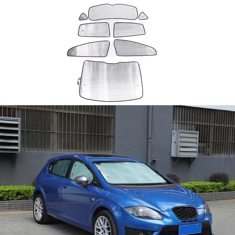 

For SEAT Leon MK2 2008-2012 Car Full Window Sunshade Sun Protection Parasol UV Protection Sunshades Cover Car Accessories