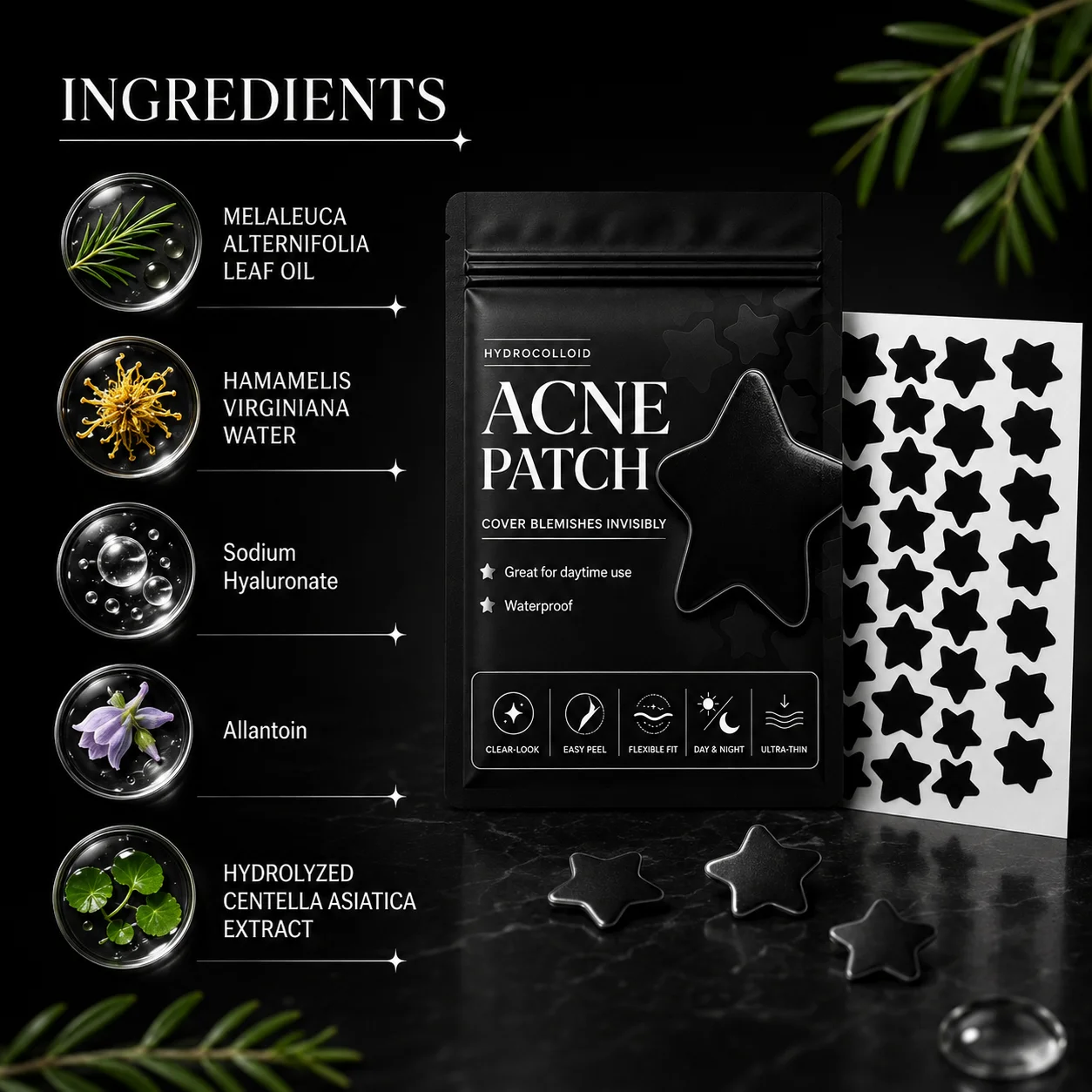 160 Parches Negros en Forma de - Face Oil reseña y precio