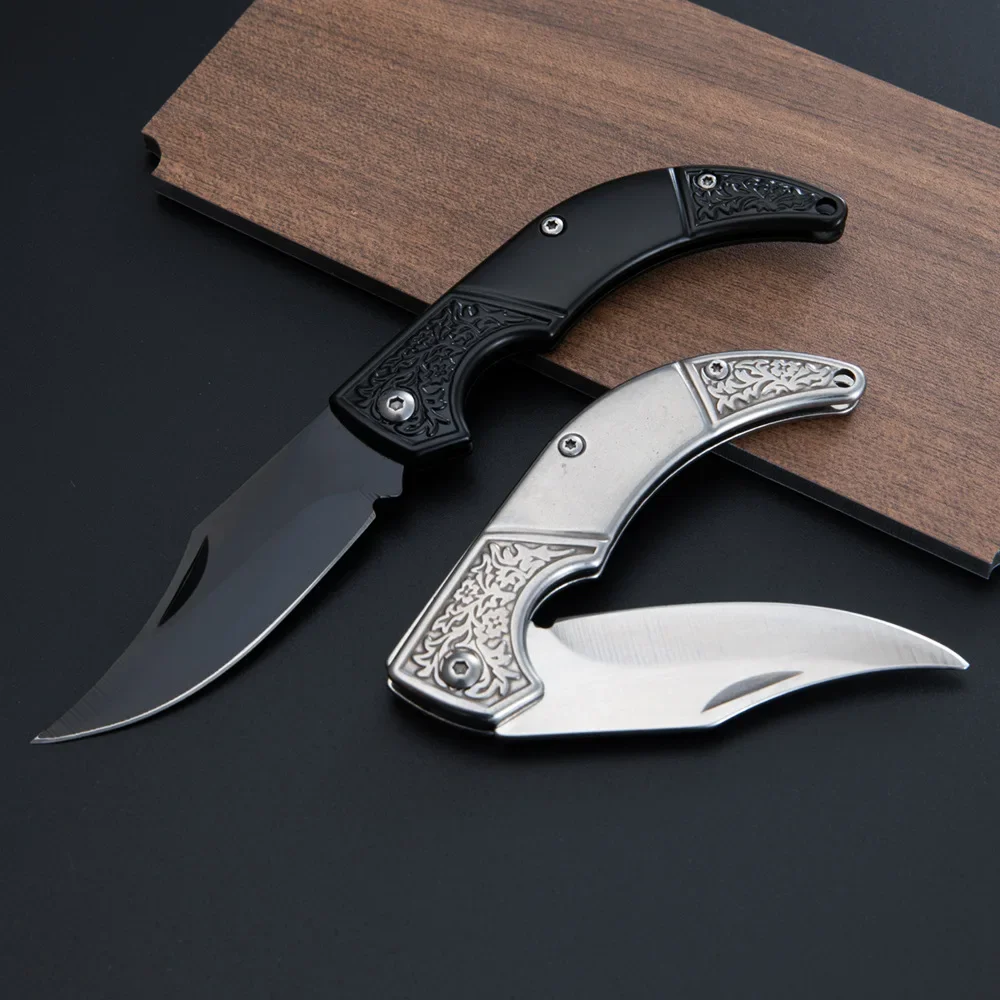 WXCOO All Steel Folding Knife Multifunctional Kitchen Cutter for Cooking Finger Paring and Pocket Knives