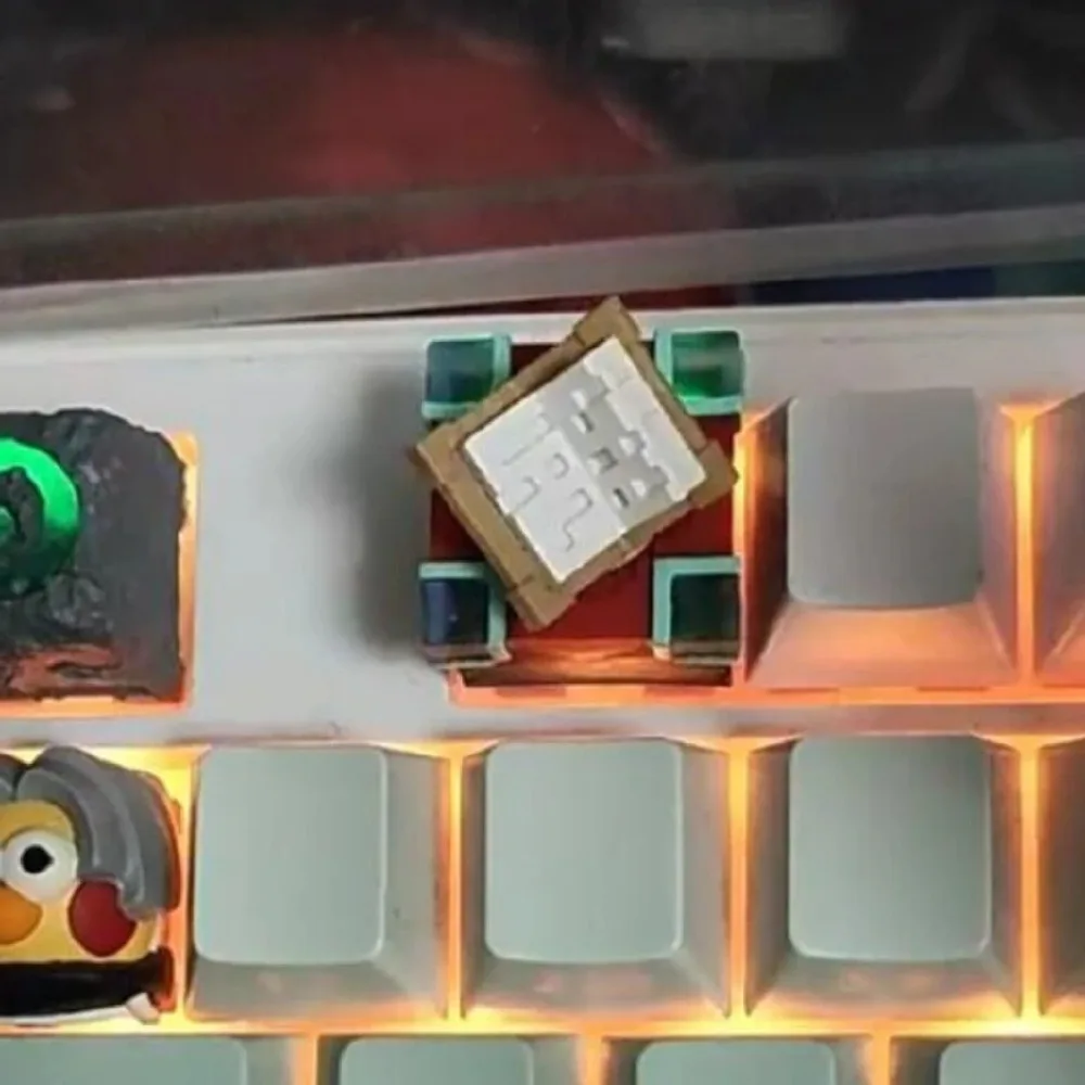 

Легкие прозрачные колпачки для клавиш «Мой мир», очаровательный стол», вращающиеся аксессуары для клавиатуры Esc, креативная игровая периферия, одинарный колпачок для клавиатуры