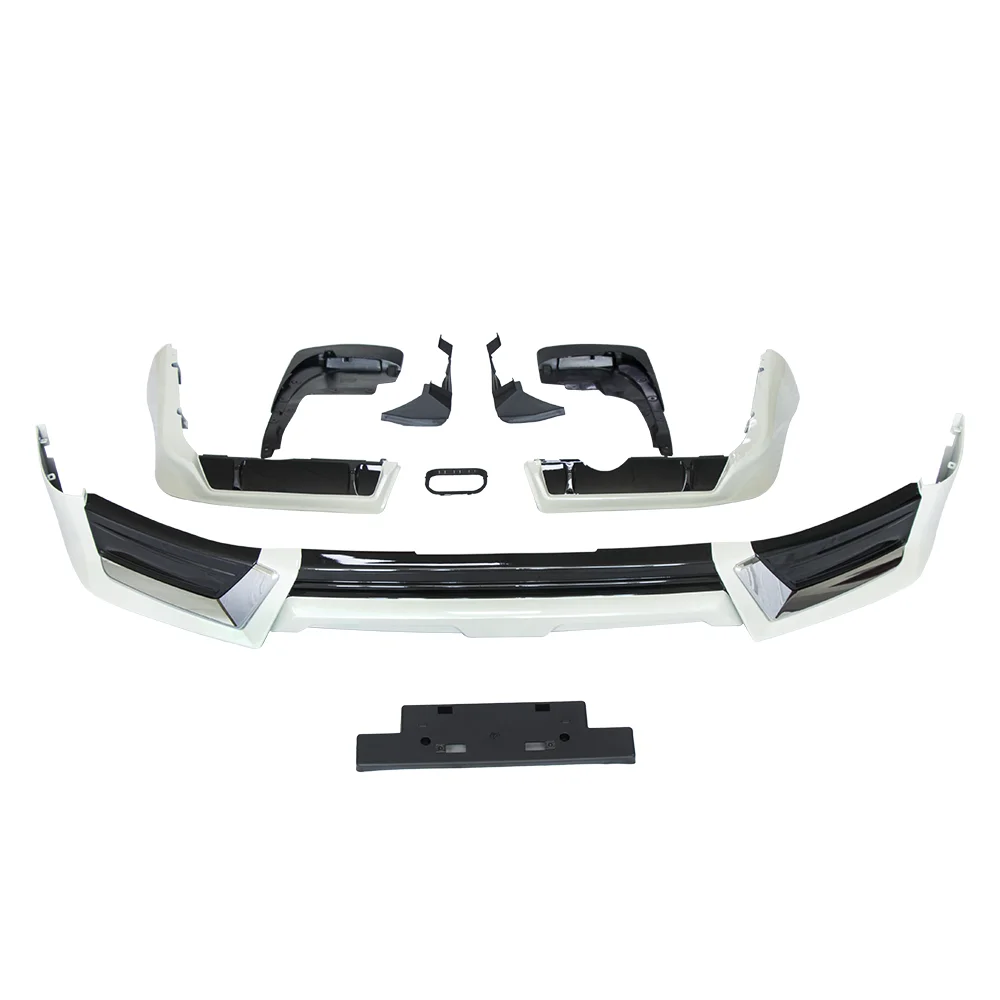 

Car body kits ABS GTS Bumper guard spoiler mudguard License plate frame For Land Cruiser LC200 2019