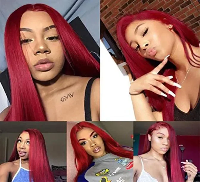 

Red Lace Front Human Hair Wigs Red Human Hair Wig 99J 360 Lace Frontal Wig Pre Plucked Full Lace Human Hair Wigs Colored52029870