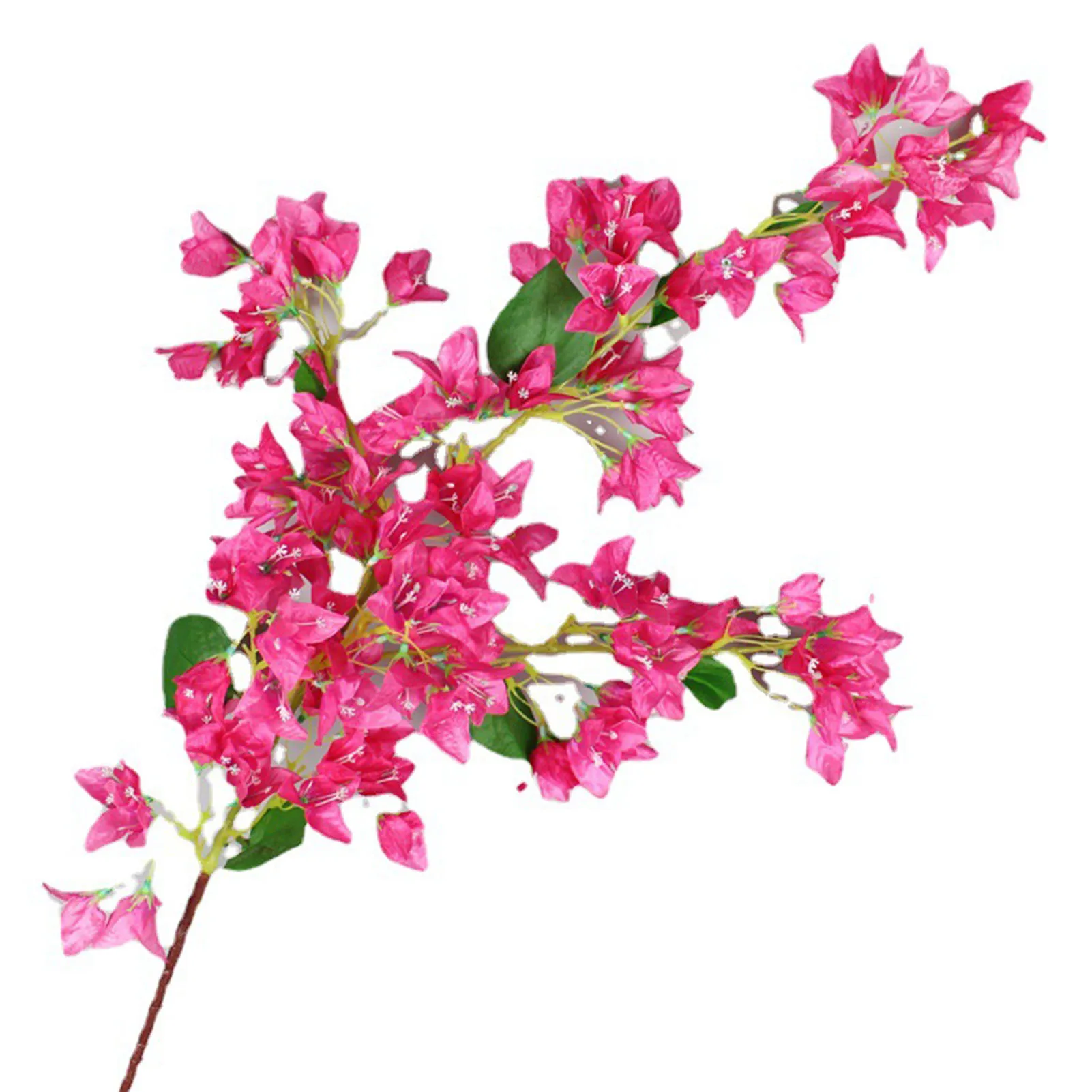 120cm Artificial Silk Bougainvillea Branches Faux Rose Red Bougainvillea With Iron Wire Stems For Wedding Decoration