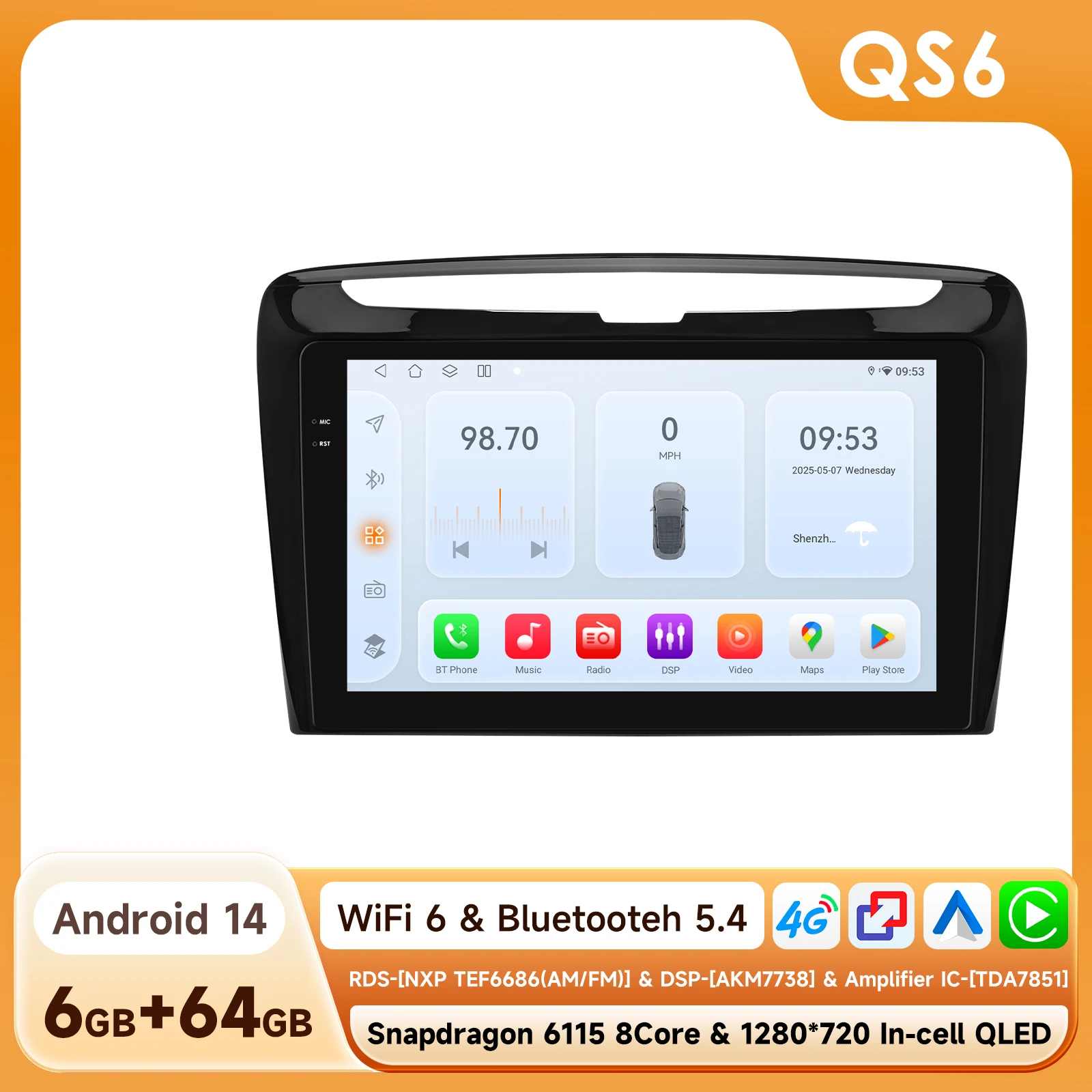 Hizpo 2K Scherm Autoradio voor Lancia Ypsilon 2012 - 2020 Carplay Android Auto Automotive Intelligent Systeem Multimedia Head Unit