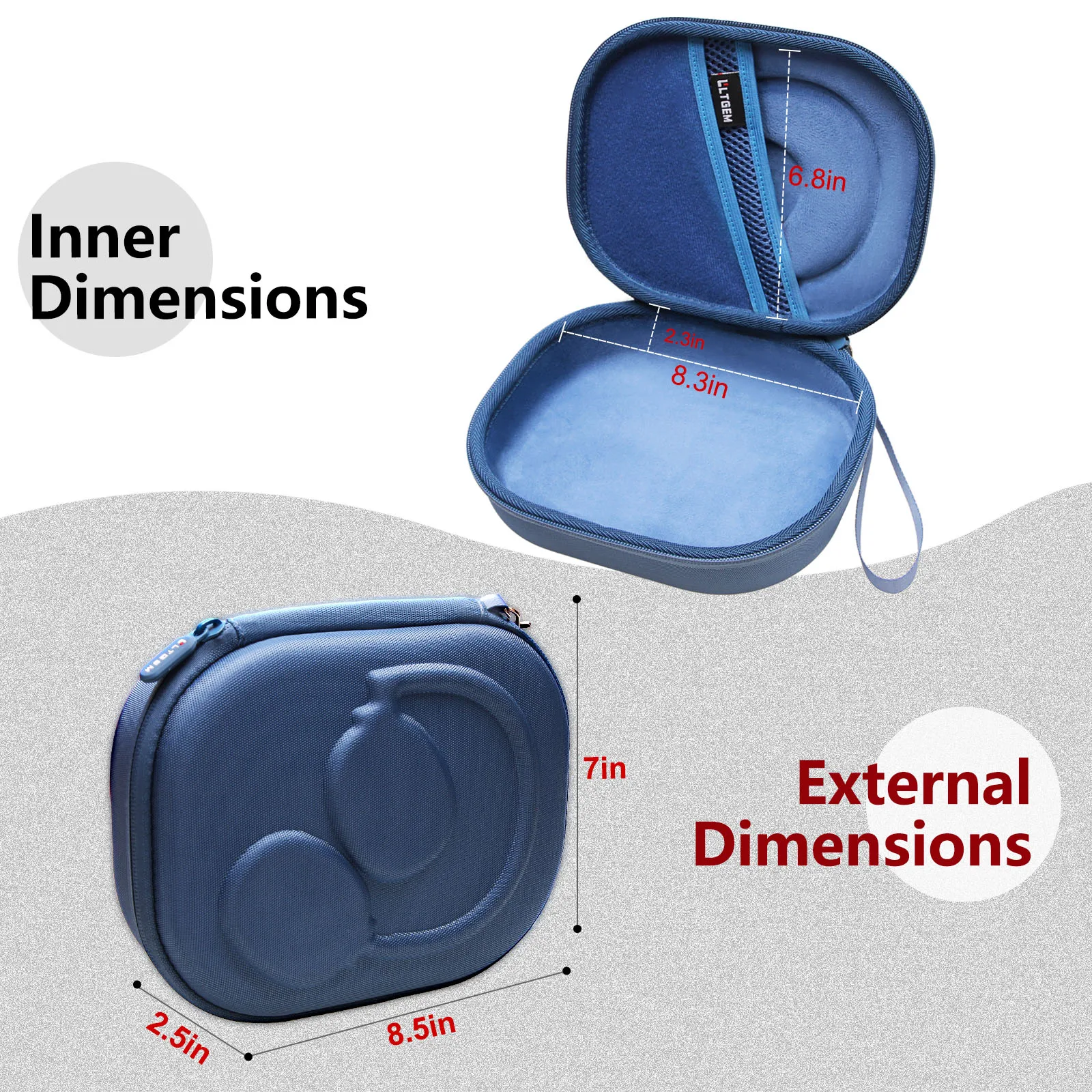 LTGEM EVA Hard Case for JBL Live 770NC/660NC/650BT/460NC and JBL Tune 770NC/710BT/520BT/500/Tour One/E45BT Bluetooth Headphone