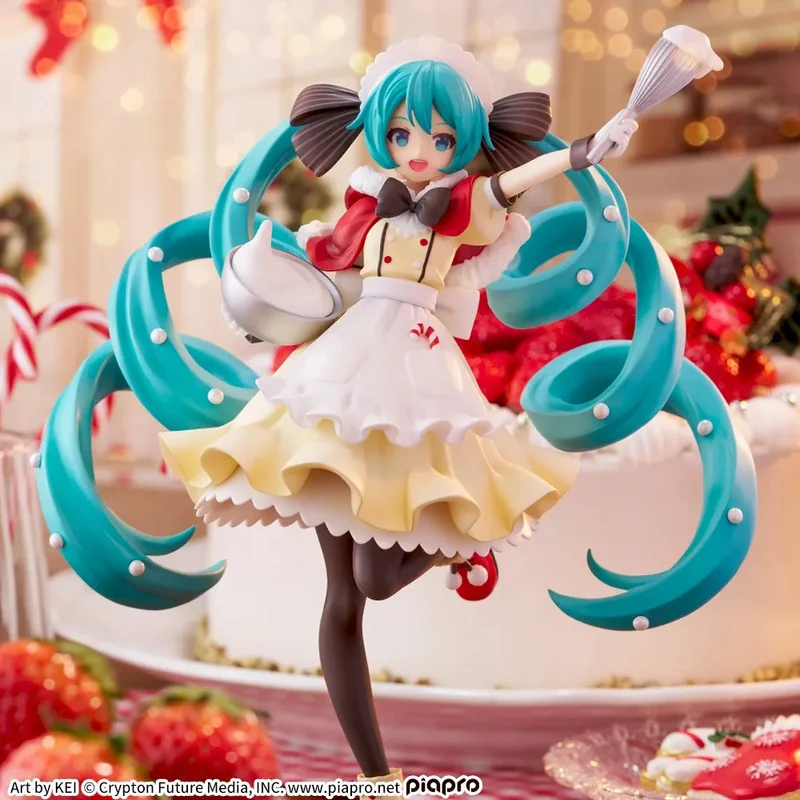 Oryginalna figurka akcji Sega Luminasta Hatsune Miku Christmas 2025, model anime, statuetka kolekcjonerska, ozdoba dekoracyjna, prezent świąteczny.