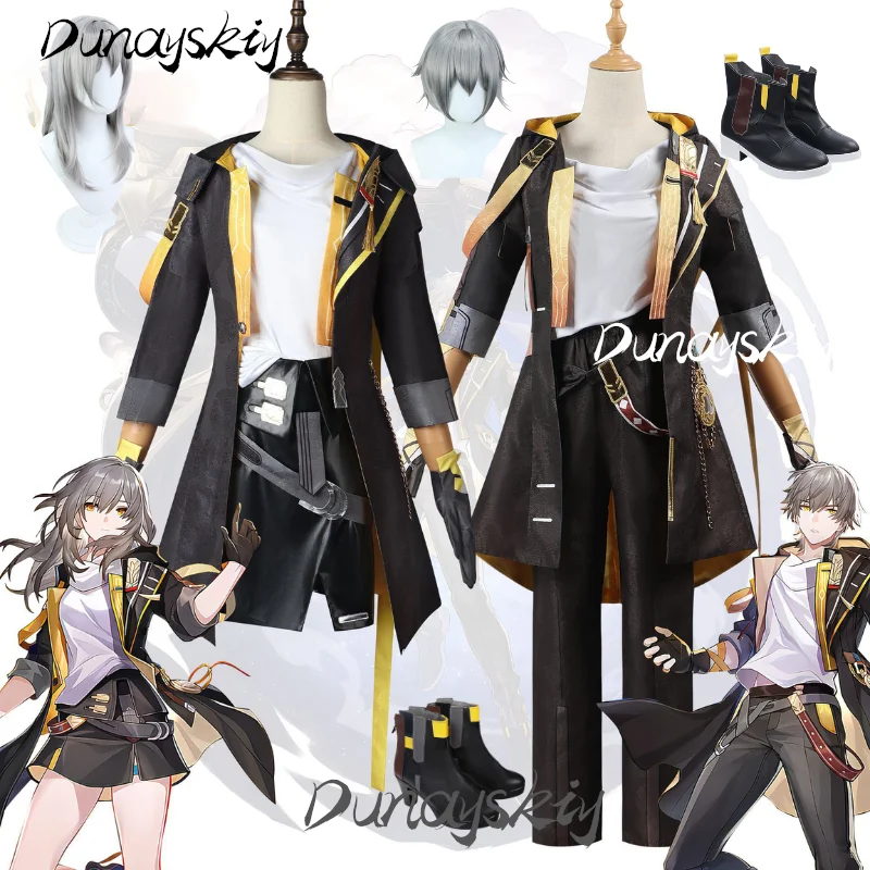 Honkai: Star Rail Stelle Caelus Cosplay Costume Games Hero Character Wig Shoe Dress Up Party Event Costumized Outfit Women Men