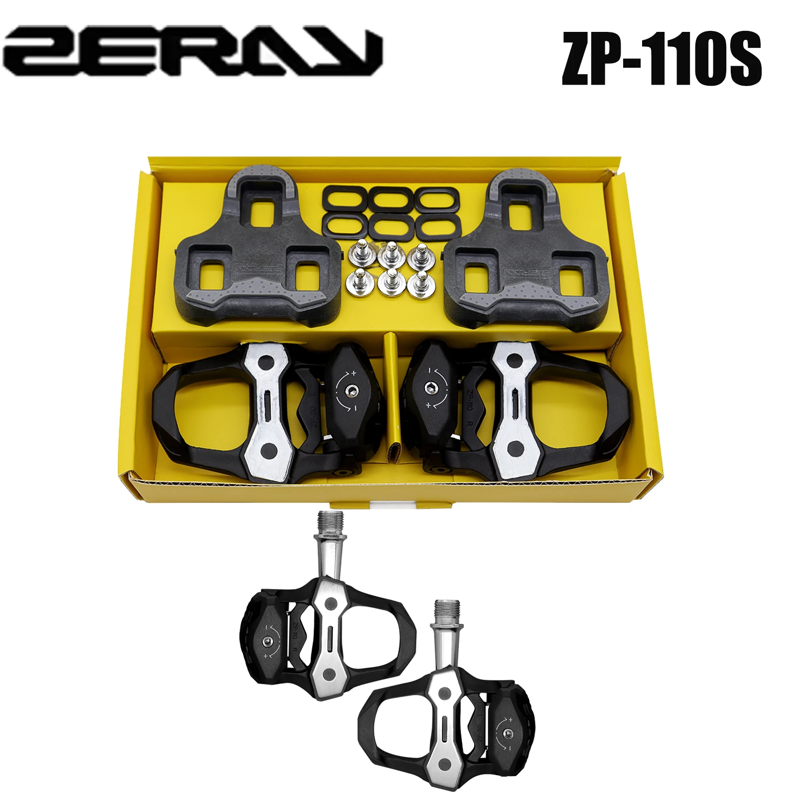 ZERAY ZP-110S Highway Carbon Fiber Ultra Light Self-locking Professional Pedal With Anti Slip Plate Suitable For KEO Bike Parts