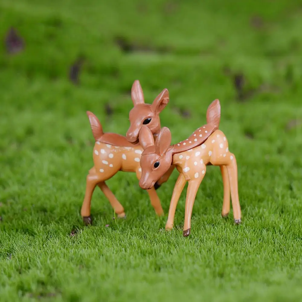 Home Decor Moss Bonsai Fairy Garden Resin Craft Animal Figurine Ornament Miniature Sika Deer