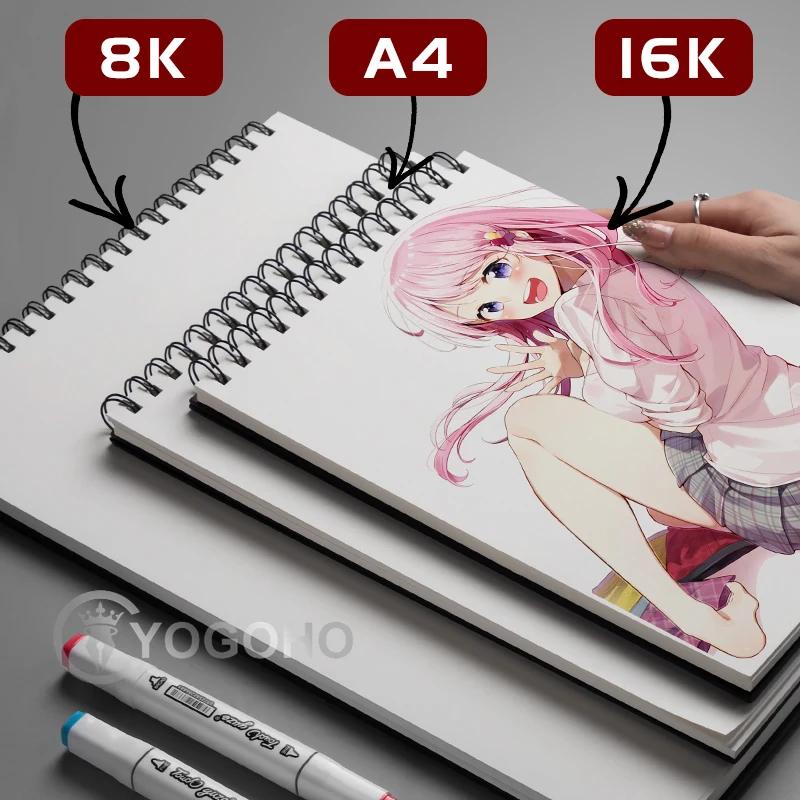 50 Sheets 8K/16K/A4 Thicken Paper To Draw Sketchbooks Student Art Drawing Watercolor Book Graffiti Sketchbook School Stationery