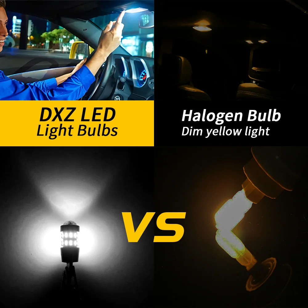 DXZ 2 adet W5W T10 LED ampuller Lens 30SMD 12V WY5W Canbus araba gümrükleme iç kubbe park sinyal ışığı BMW Audi Mercedes için