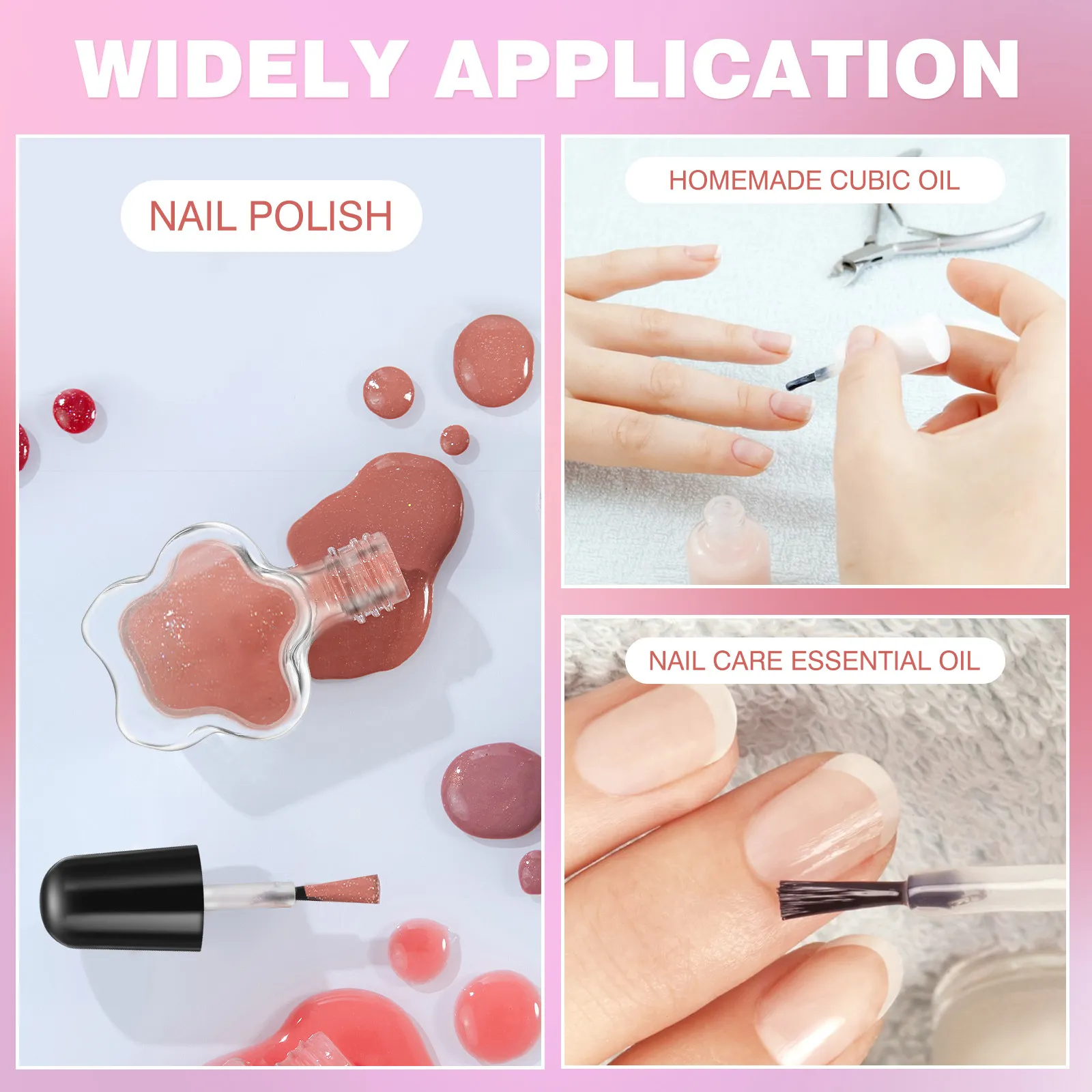 

10Pcs Empty Nail Polish Bottles 5Ml Glass Transparent Mini Portable Leakproof Container for Nail Art DIY Storage Gift