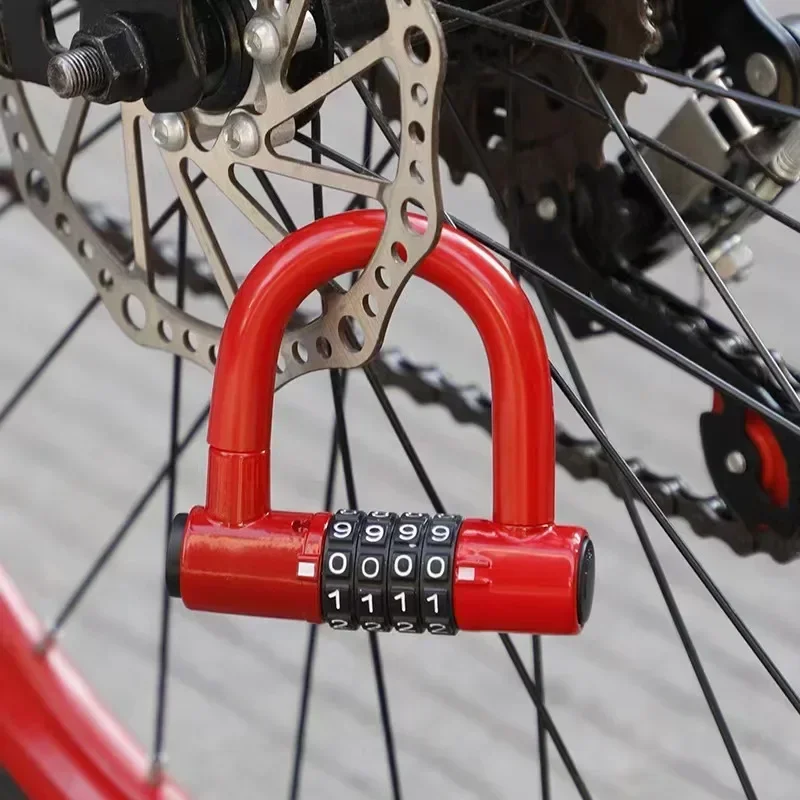 

New 1Pc Mini U-shaped Electric Vehicle Portable Anti-theft Lock Road Mountain Bike Bicycle Anti-theft Waterproof Alloy Lock