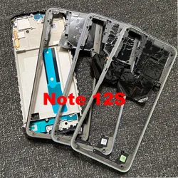 For Xiaomi Redmi Note 12S Middle Frame Front Bezel Lcd Holder Back Housing Case Mid Plate Replacement