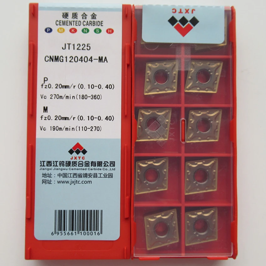 CNMG120404-MA JT1225/CNMG120408-MA JT1225 CNMG431 CNMG432 CNMG120404-MA CNMG120408-MA JXTC CNC carbide turning inserts 10pcs/box