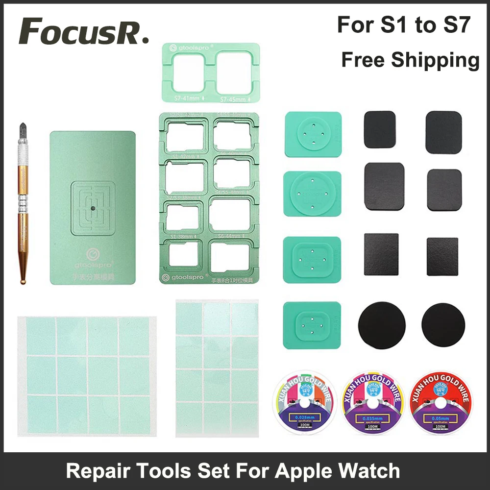 

For Apple Watch S1 S2 S3 S4 S5 S6 S7 44mm 45mm LCD Touch Display Repair Tools Set Separating Mat Laminator Pad Alignment Mould