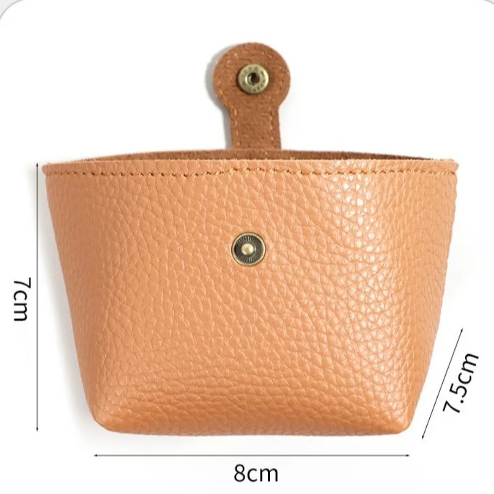 Portátil cor sólida couro do plutônio moeda bolsa tamanho pequeno saco de fone de ouvido multi-função bolsa presente do miúdo