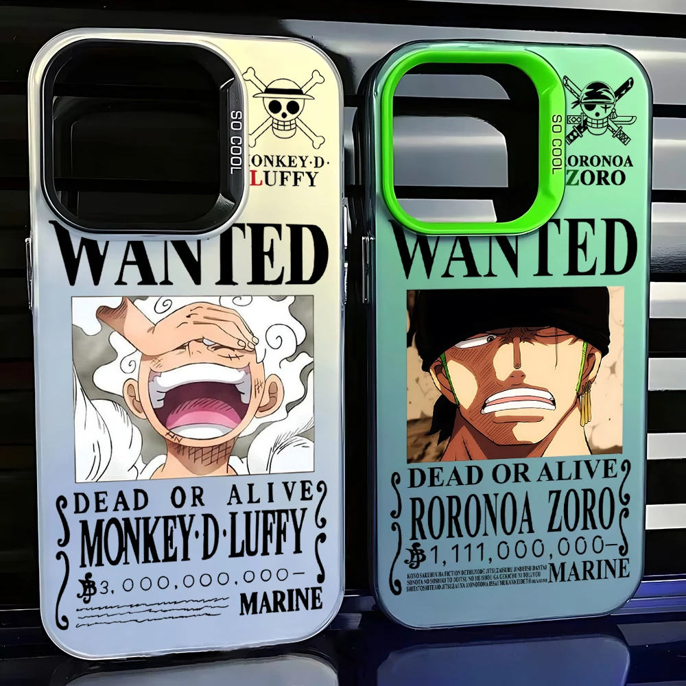 Anime Zoro Luffy Phone Case For O-O-OneS iPhone 16 15 14 13 12 11 mini Pro Max X XR XSMAX 8 Plus Anti Fall Matte Cover P-PieceS