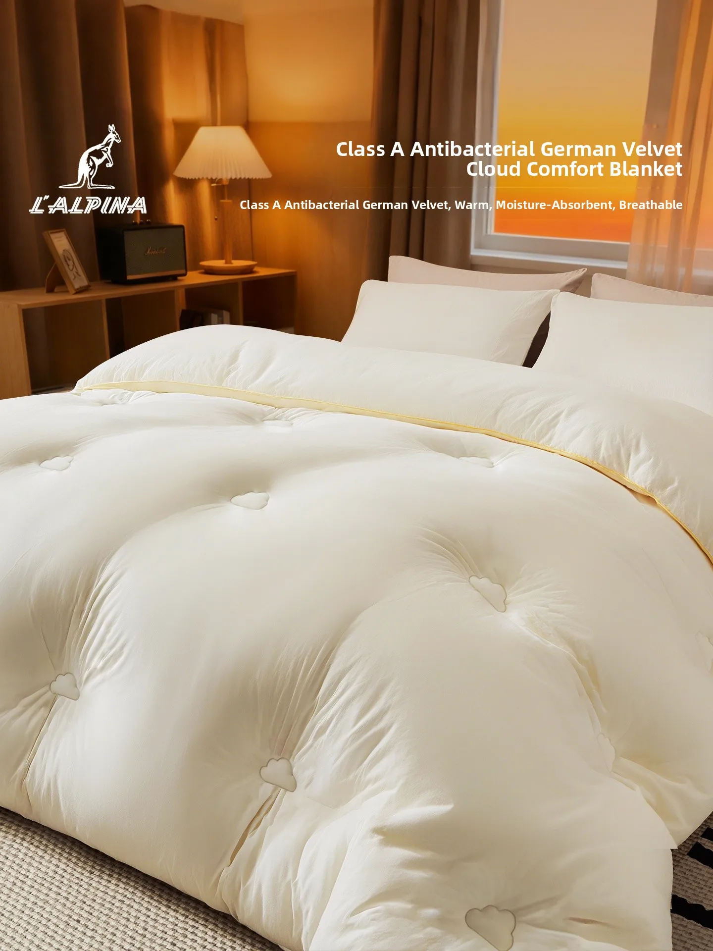 

LALPINA Thiened зимнее одеяло молочный бархатный пододеяльник одинарный Dormi 2025 новый зимний сердечник из полиэфирного волокна теплый стежок