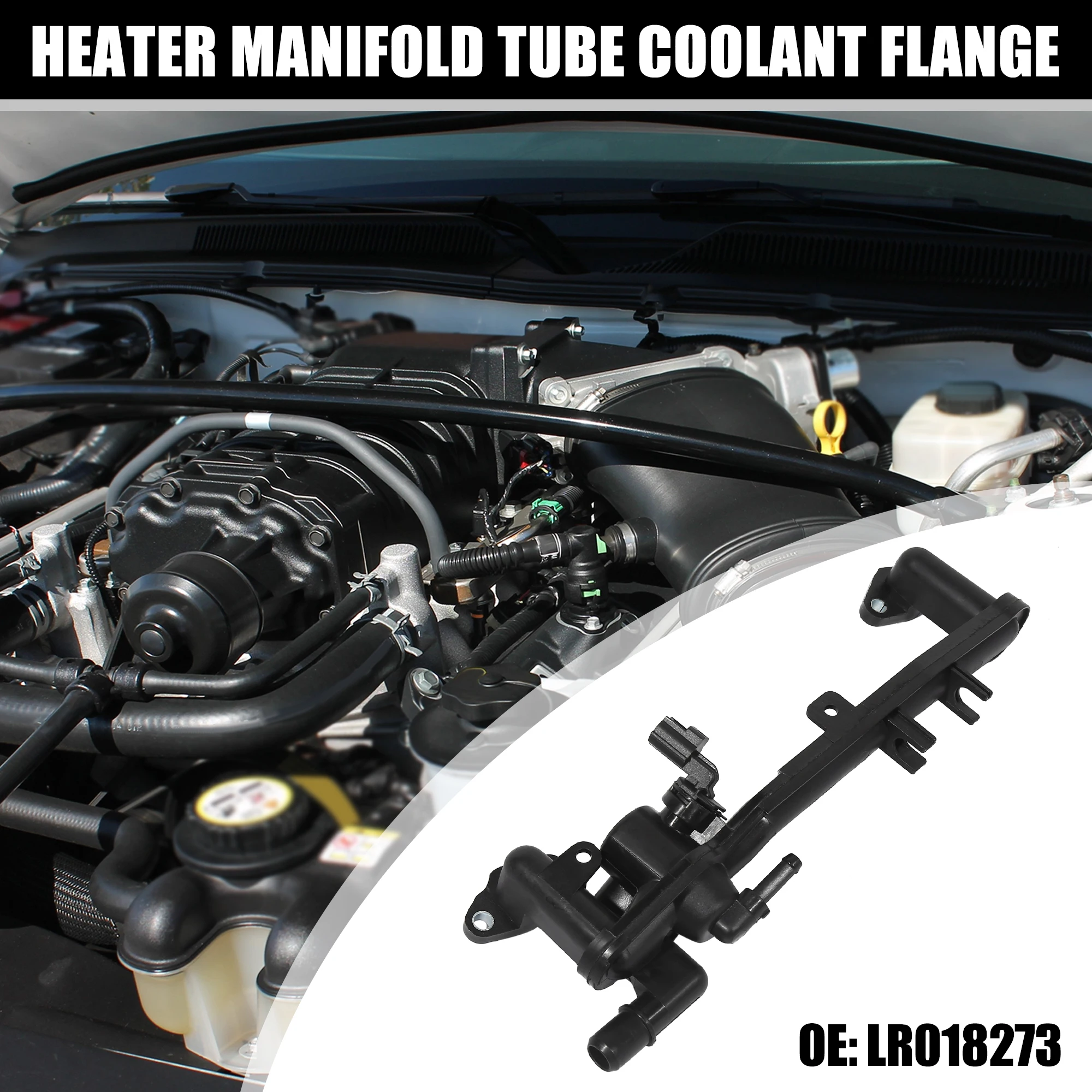 UXCELL Heater Manifold Tube Coolant Flange for Land Rover for Range Rover Sport 2010-2017 for Land Rover LR4 2010-2016