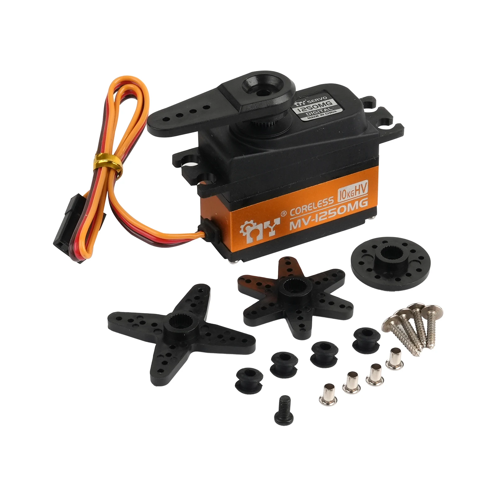 JX MV-1250MG 10KG digitale servo 180 °   Metal Gear 8,4 V hoogspanning kernloze motor RC servo voor mechanische arm boot vliegtuig auto