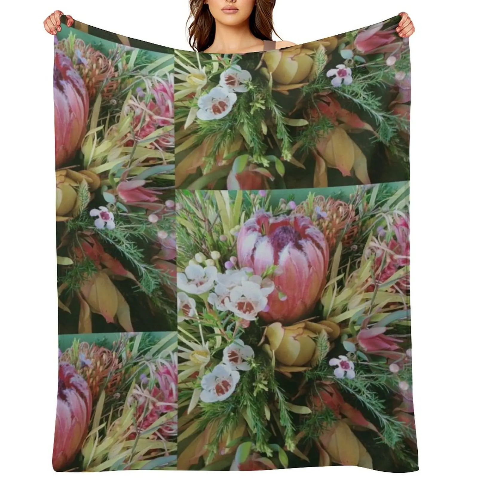 

Australian native flora Throw Blanket Giant Sofa Large Loose Thermals For Travel Blankets