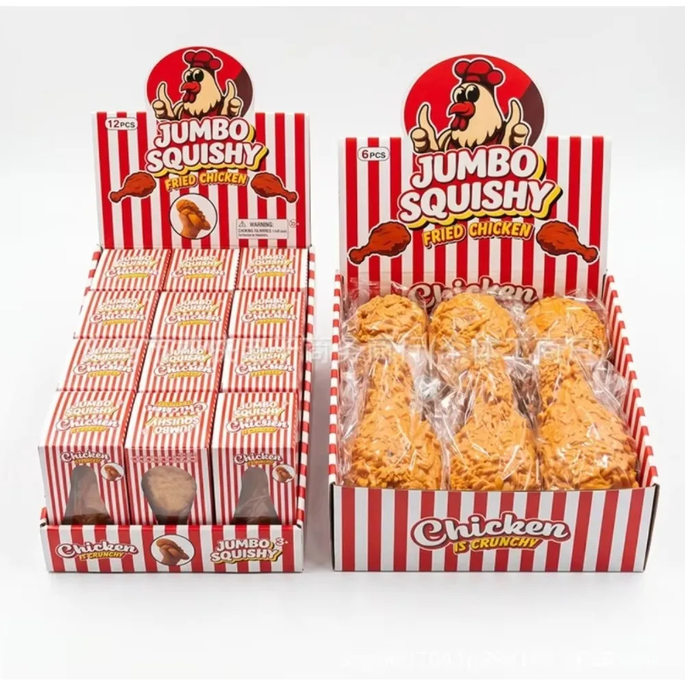 1 Stück realistisches, knuspriges Hähnchenbein-Squeeze-Spielzeug, langsam aufsteigend, mit knusprigem Geräusch, zum Quetschen, lustiges, tragbares, originelles Geschenk – Detail 6