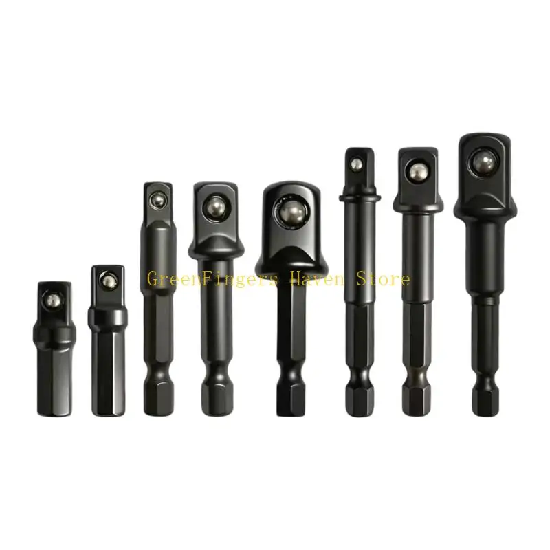 F68D 1/4 Bit Drill Joiner Set with Square Drive End, Detent Ball Hold, Steel Build for Repair, Install, and Service Work