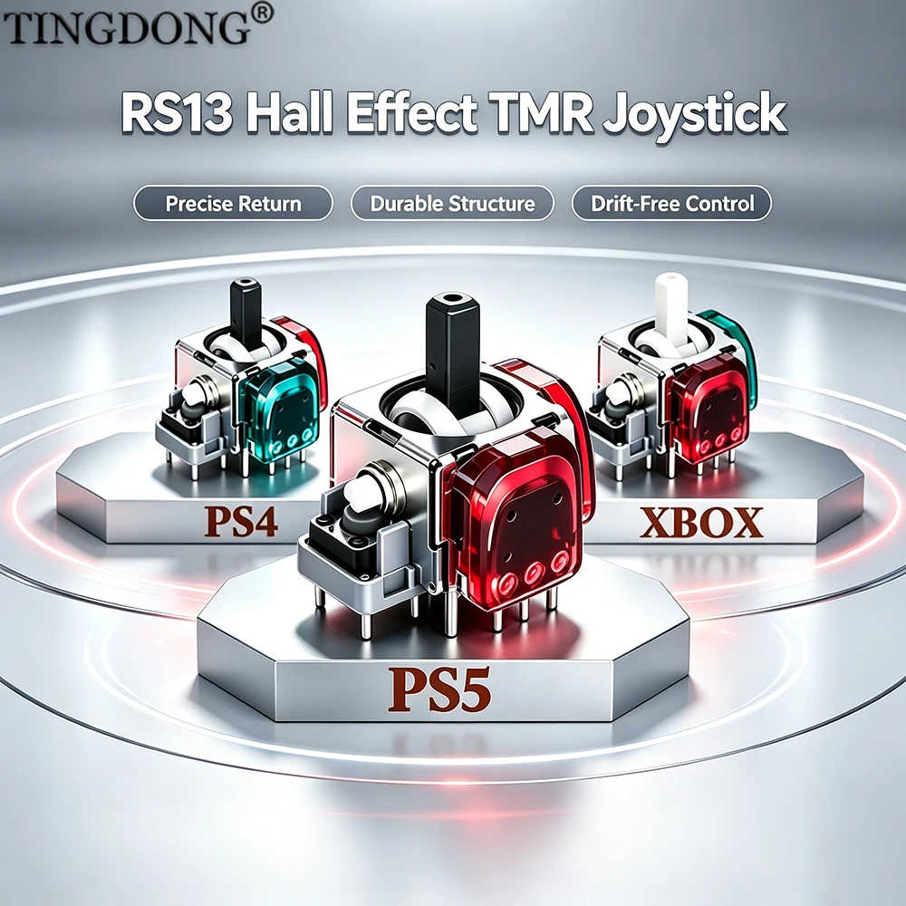 1/2PCS 3rd Gen TMR Electromagnetic Joystick RS13 3D Analog Angle Stick Rocker For PS5 PS4 Xbox One Game Controller Gamepad