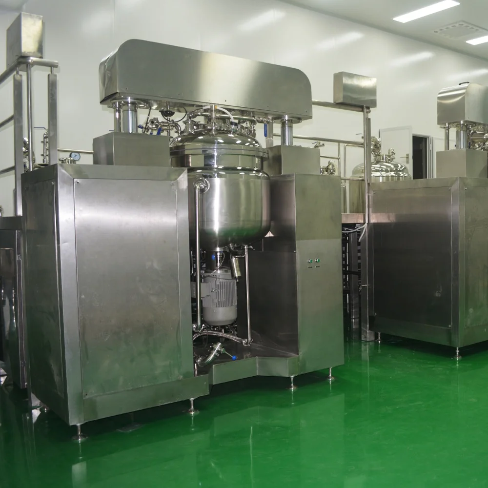 300L Stainless Steel Electric Vacuum Powder Chemical Mixer Emulsifying Homogenizer Liquid Mixing Tank With Agitator