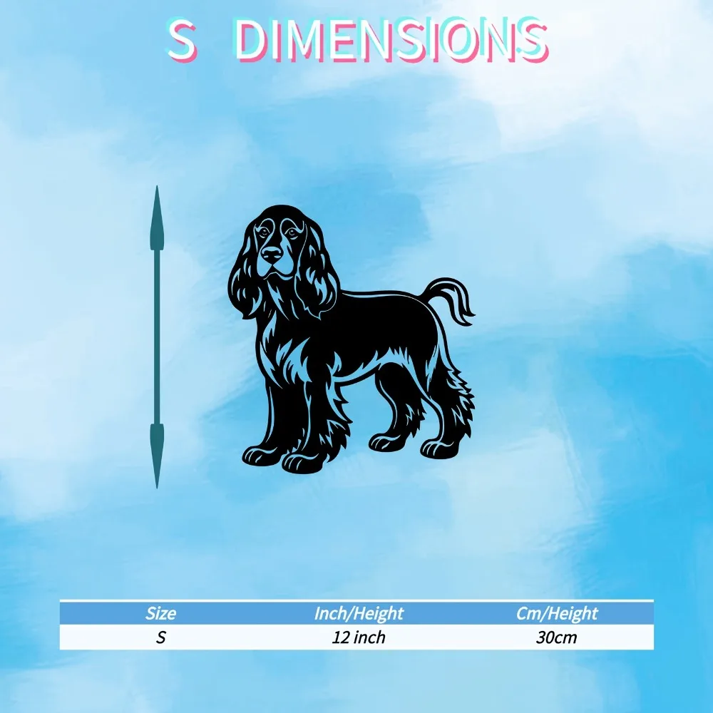 CIFBUY Metal Wall Art Cocker Spaniel Dog Decor Waterproof Windproof Iron Hanging Sculpture For Living Room Garden Home