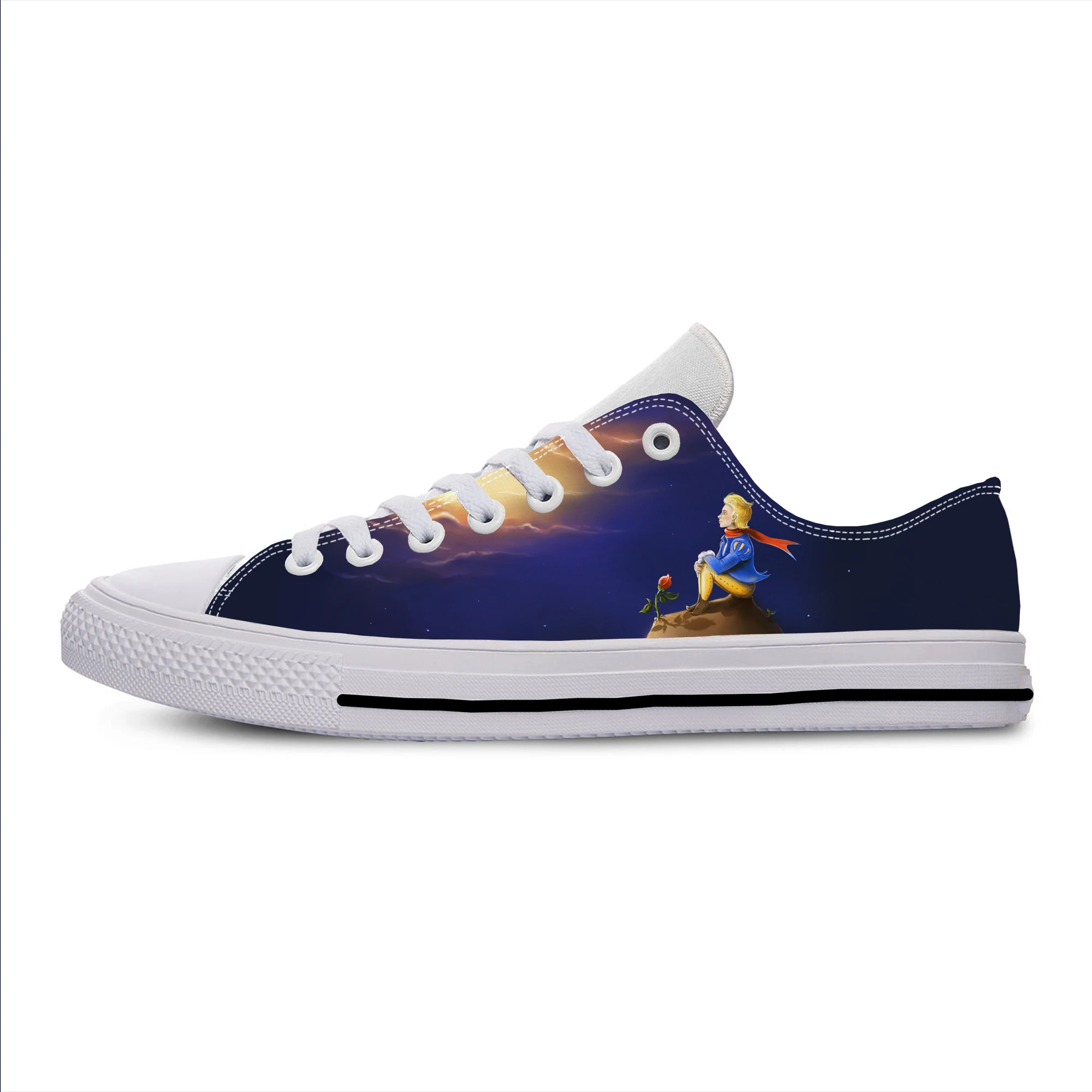 Baskets basses légères et respirantes pour hommes et femmes, chaussures de gril décontractées, impression 3D, dessin animé anime, manga, bande dessinée, petit prince, cool, drôle