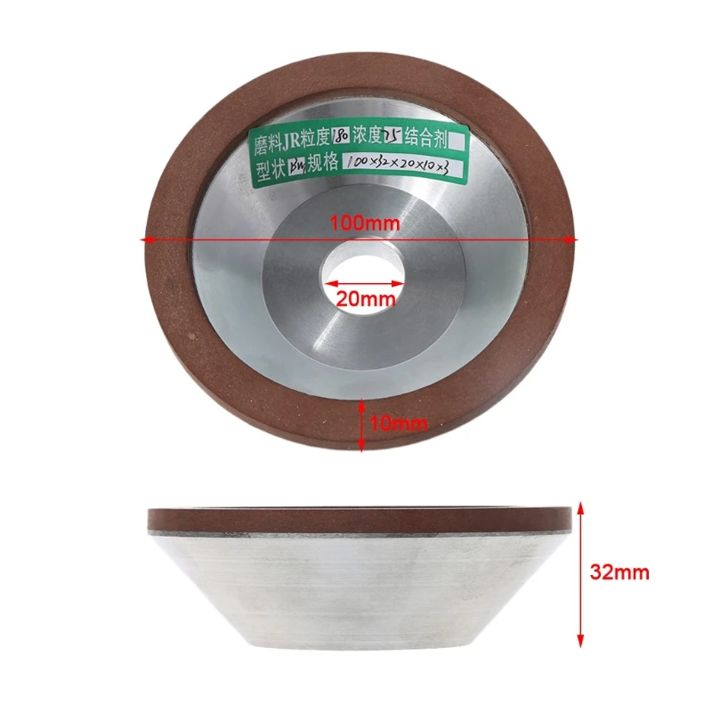 Cốc mài kim cương 100mm Máy mài cắt 180 Grit cho kim loại cacbua 94PD