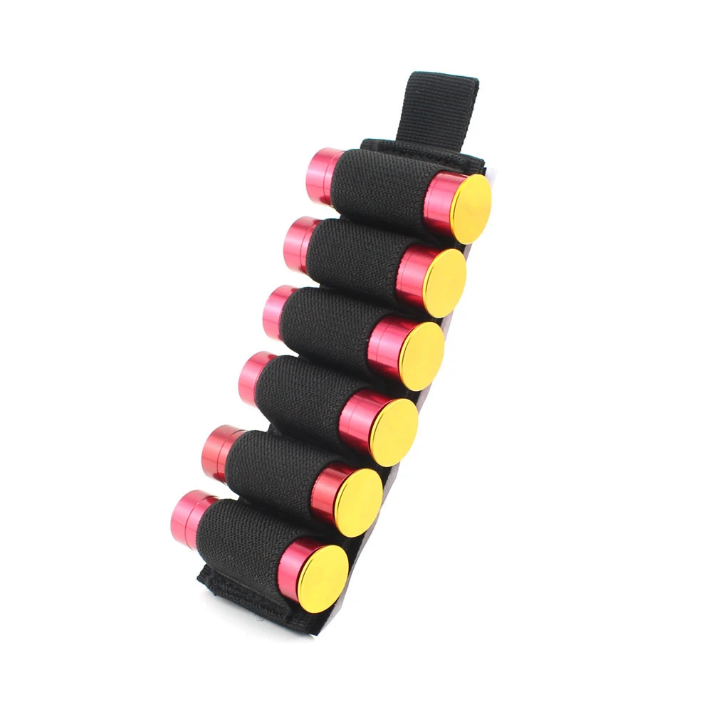 6 Rounds Tactical Shotgun Shell Pouch Molle Ammo Bag Hook&Loop Holder 12-Gauge Cartridge Bag Rifle Stock Hunting Accessories view 2
