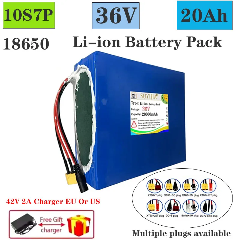 

Newly made 10S7P 36V 20000mAh electric scooter lithium battery 18650 battery 36V 20Ah electric scooter battery+charger 42V 2A