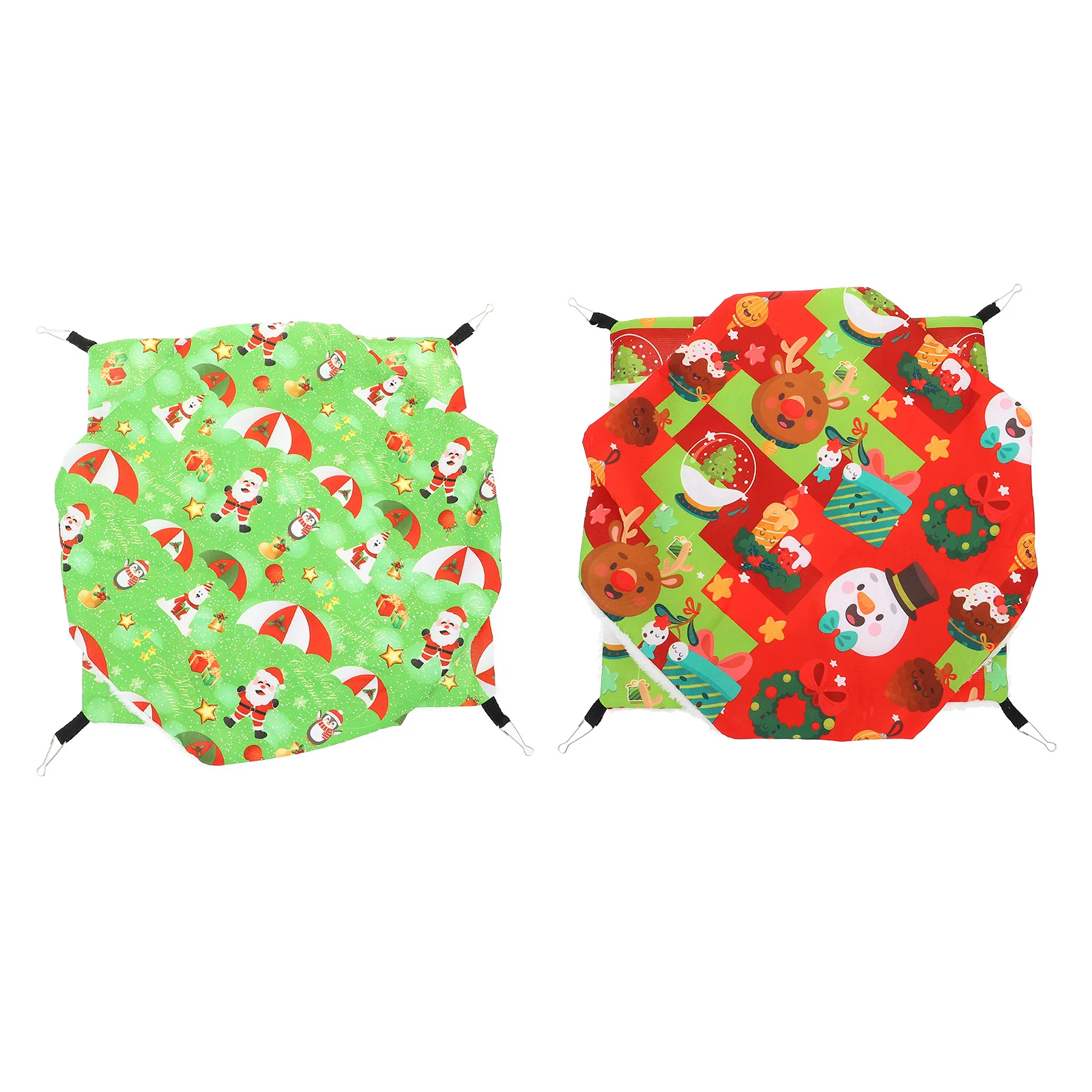 

2Pcs Hamster Hanging Nest Warm Soft Cotton Hammock Comfortable Breathable Small Pet Bed Hamster Hammock Lovely Hanging Bed
