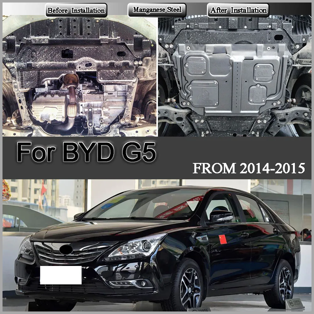 Für BYD G5 2014-2015 1.5T Hochwertigerer schwarzer Unterbodenschutz Schmutzfänger Spritzschutzblech Kotflügelplatte