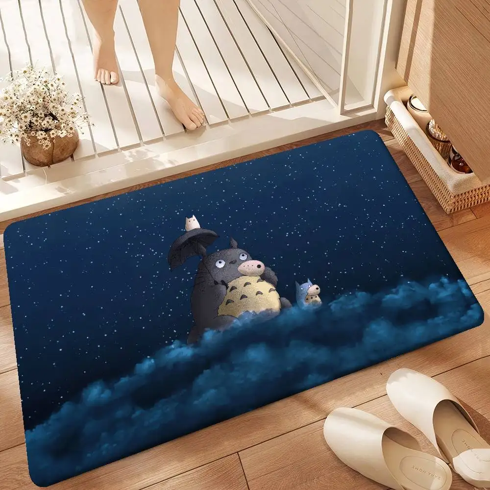 سجادة غرفة T-Tonari No T-Totoro أرخص مضادة للانزلاق لغرفة المعيشة الحديثة وشرفة مطبوعة سجادة ترحيب