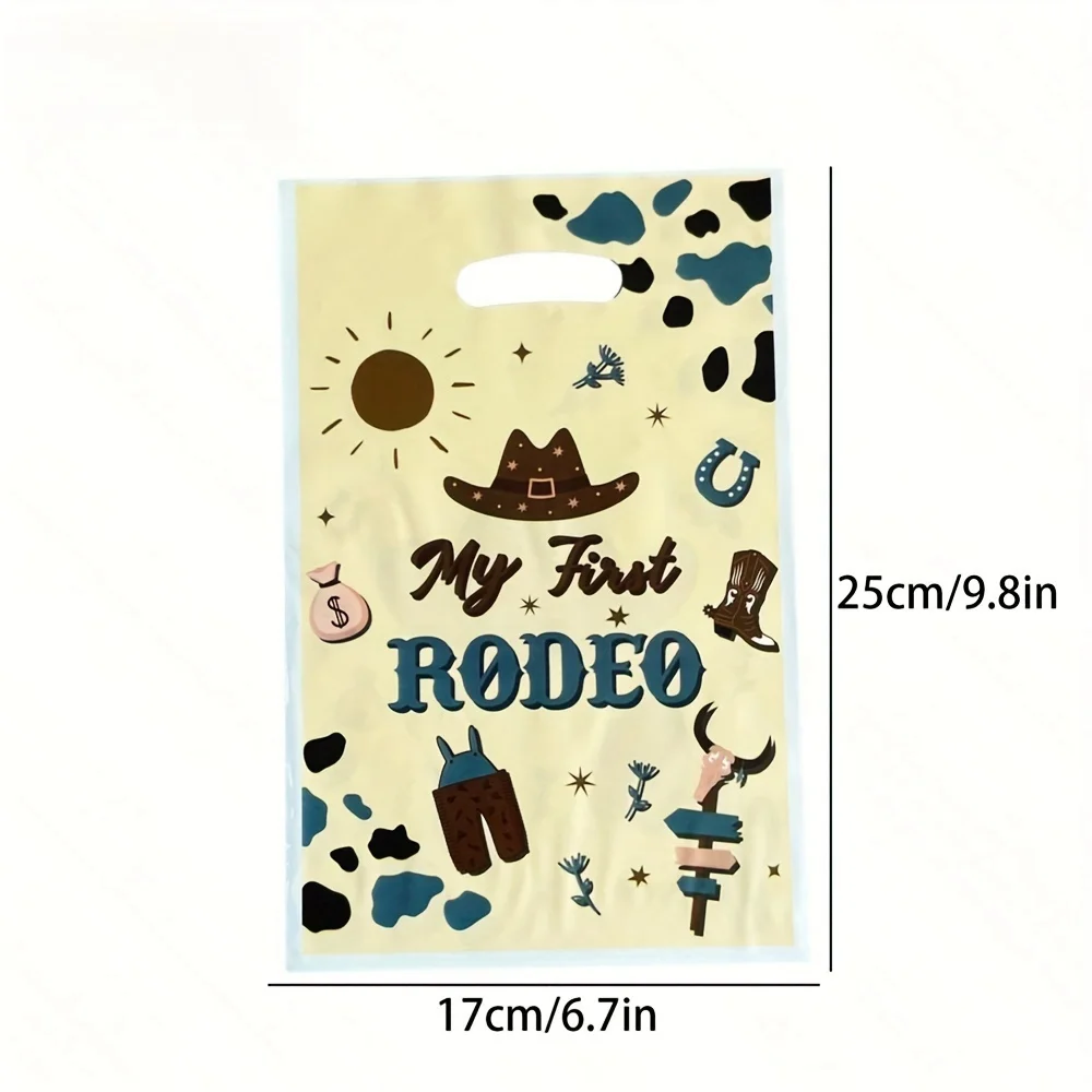 10-20-30pcs cowboy-themed pe gift bag shopping gift bag cartoon handbag holiday gift return bag