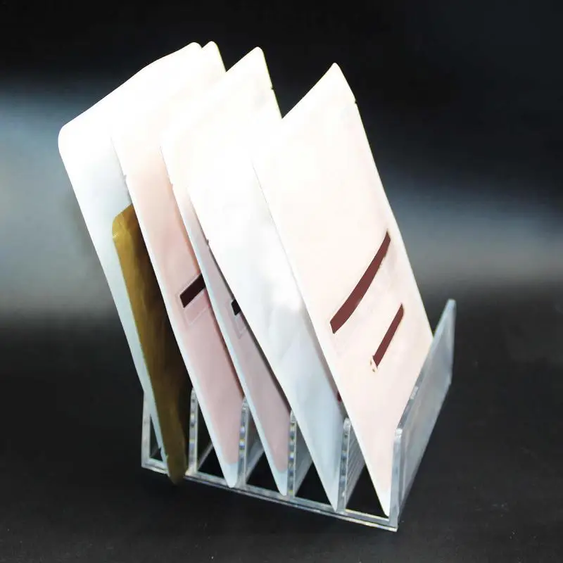 Eyeshadow Palette Holder 2 Pack Clear Book File Display Stand 5-Section Book Stand Acrylic Makeup Storage Organizer For Vanity