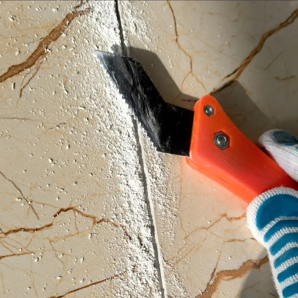 Professional Tile Gap Repair Hook Knife for Cleaning Removal Old Grout Tungsten Steel Joint Notcher Hand Construction Tools