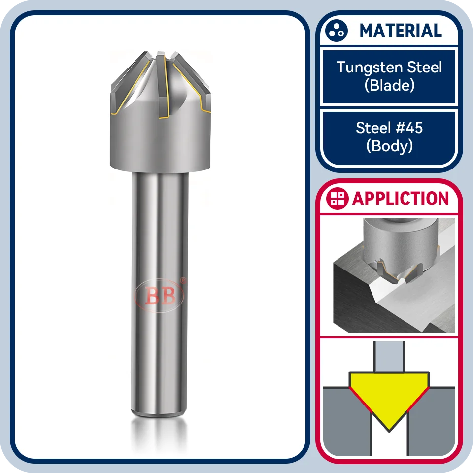 BB countersink Felszúr vel Forrasztás keményfém Fűrészlap chamfering Aprítás Munkaeszköz 90 Fok 16mm 20mm 25mm 30mm 40mm