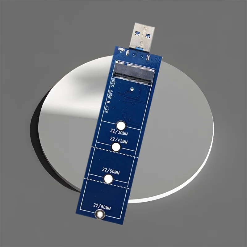 

Адаптер-конвертер M.2 SATA SSD в USB 3.0 M.2 B Key to USB Card Riser Reader поддерживает UASP TRIM для 2230 2242 2260 2280 NGFF SSD