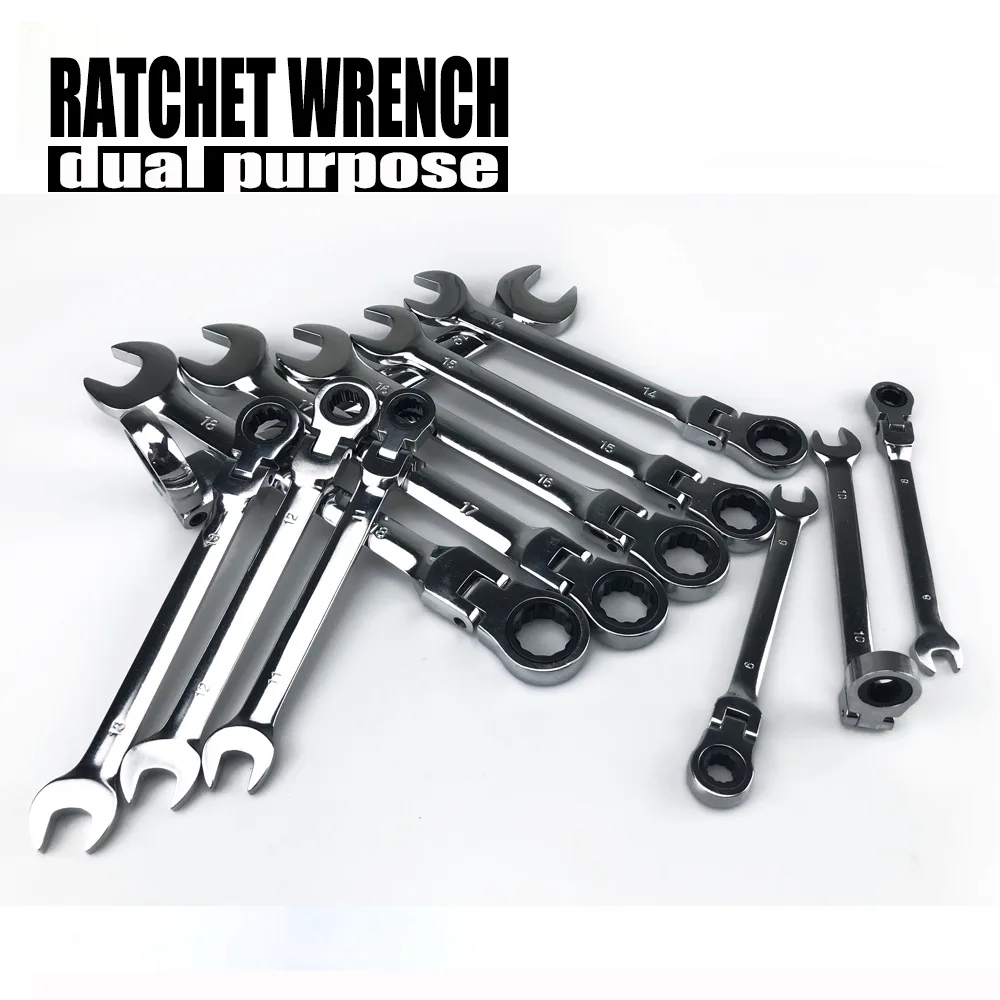 

12-Piece Double-Headed Opening Fast Labor-Saving Ratchet Wrench Auto Repair Opening Plum Wrench Tool