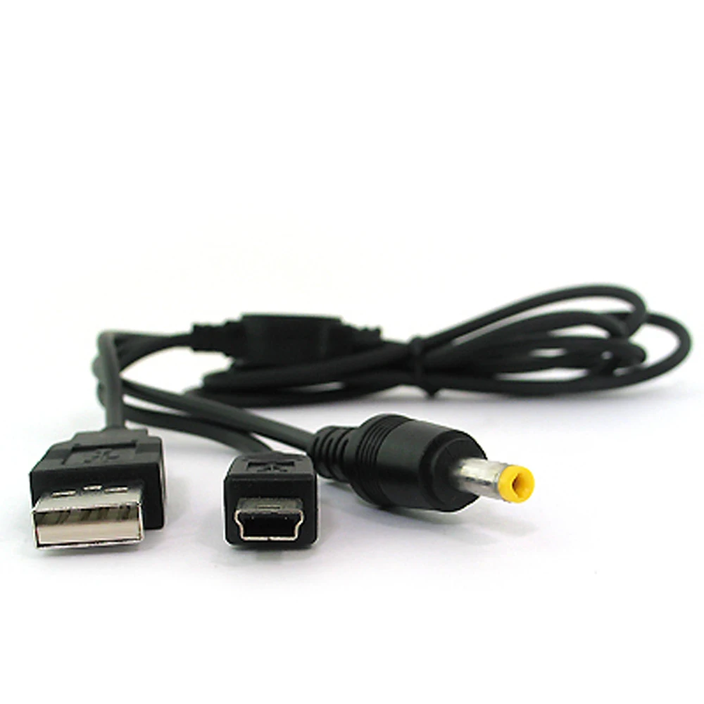 2 in 1 USB 2.0 Data Transfer Sync Charge Cable Cord for Sony For PSP 2000 3000 Game Console